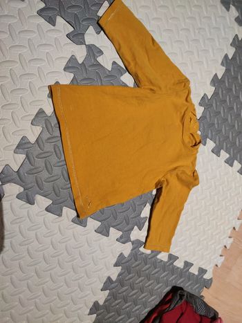 Tee shirt col haut moutarde orchestra 12 mois