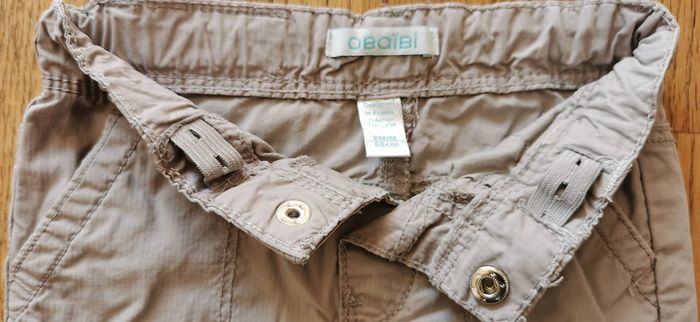 Pantalon-short léger gris clair Obaïbi 6 mois - photo numéro 5
