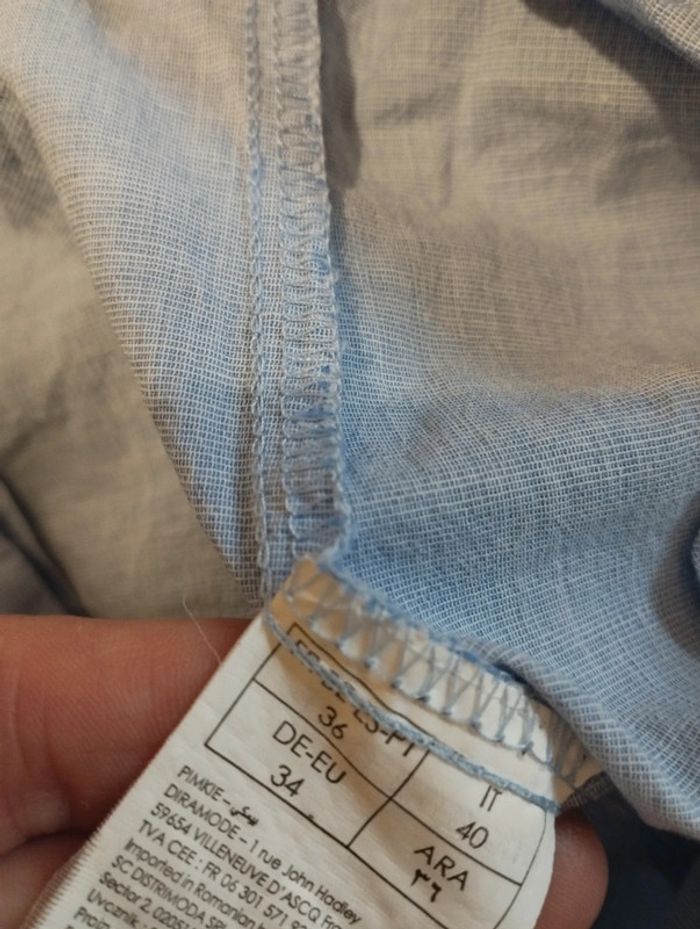 Chemise femme bleu clair Pimkie taille 36 - photo numéro 3