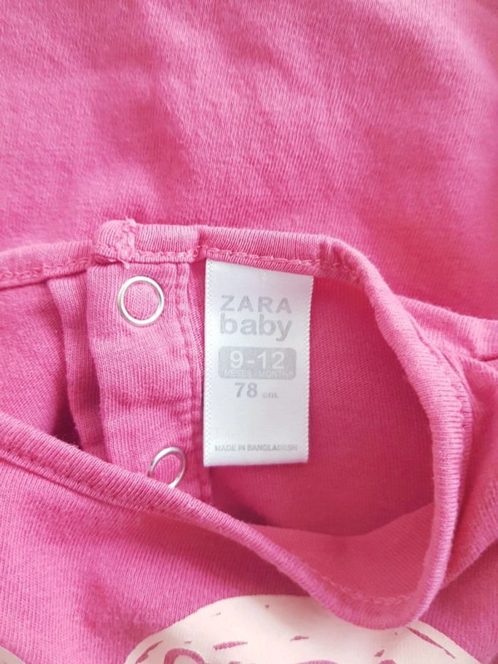 Zara - Tee-shirt manches longues, col rond (9 mois) - photo numéro 5