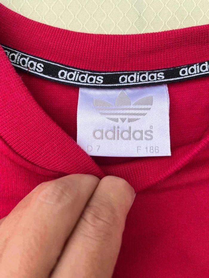 Pull rouge vintage Adidas taille M/L rouge - photo numéro 4