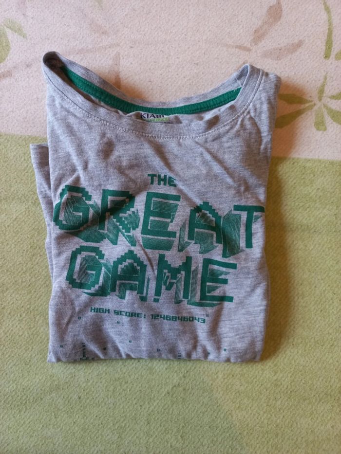 Tee-shirt gris imprimé 10 ans