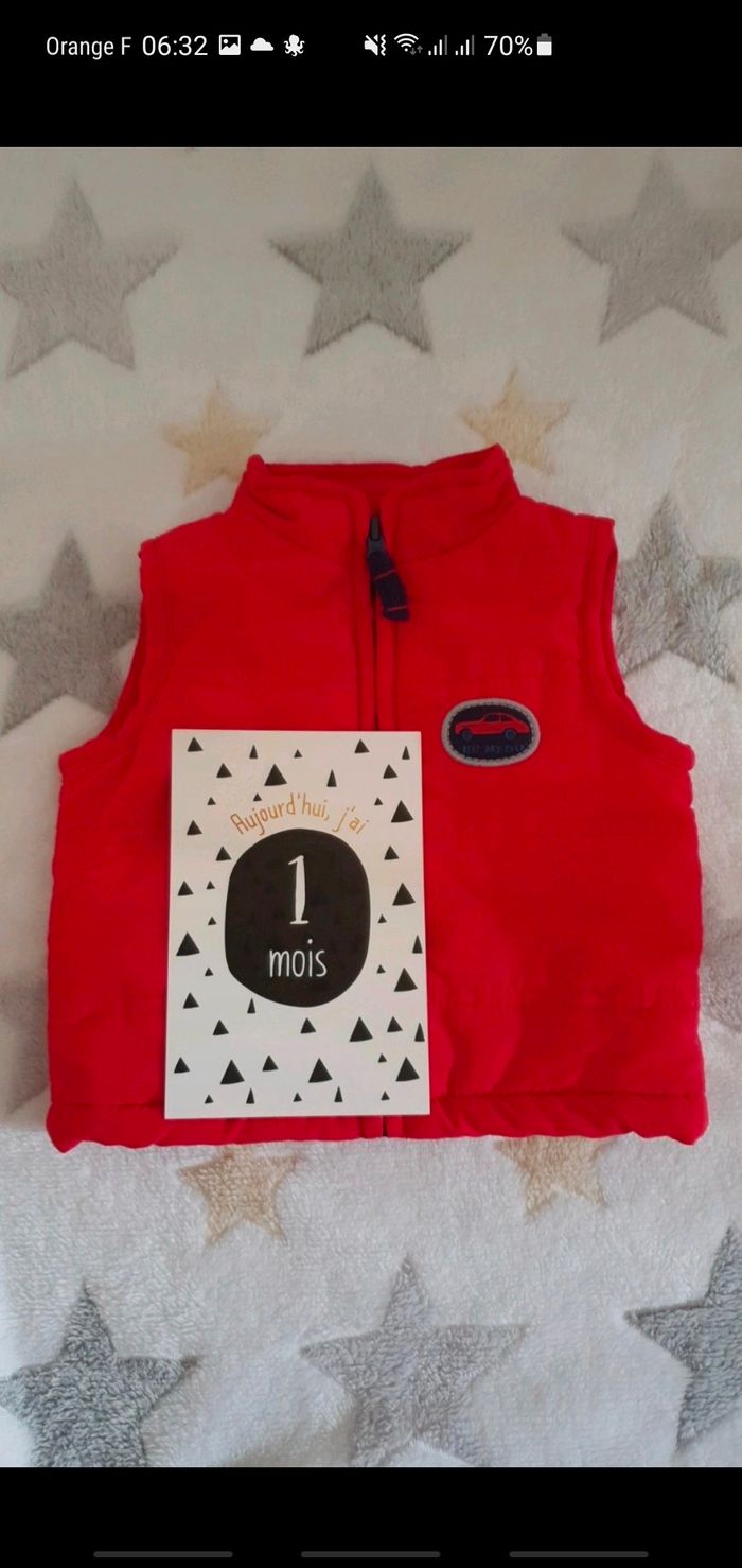 Doudoune sans manche rouge