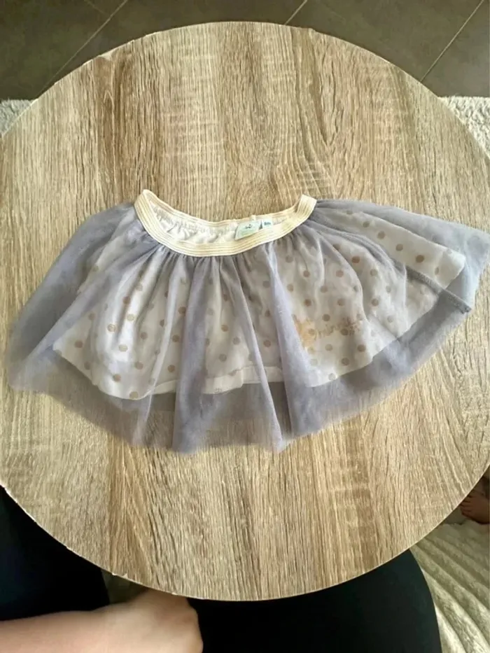 Jupe Minnie tulle gris 6 mois