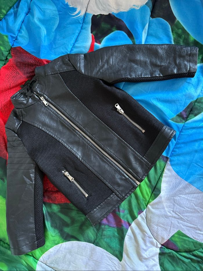 Manteau cuir petite fille