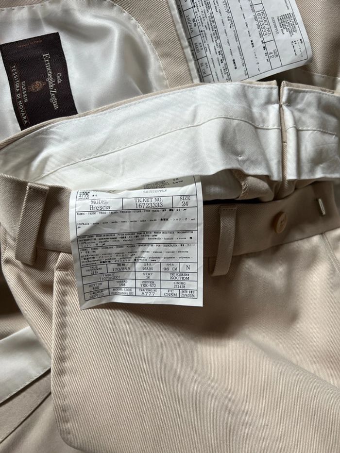 Tailleur pantalon crème en soie veste croisée 6 boutons - Suitsupply - photo numéro 16