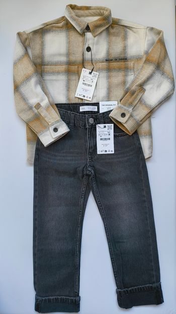 Ensemble jeans et surchemise Zara garçon 