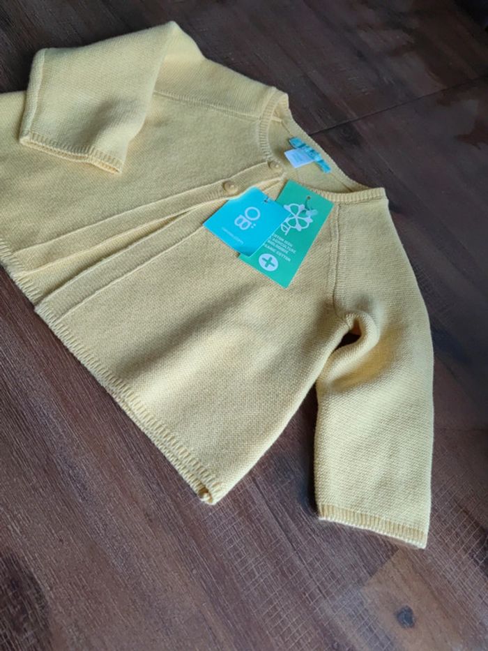 Gilet fille jaune 6 mois - photo numéro 2