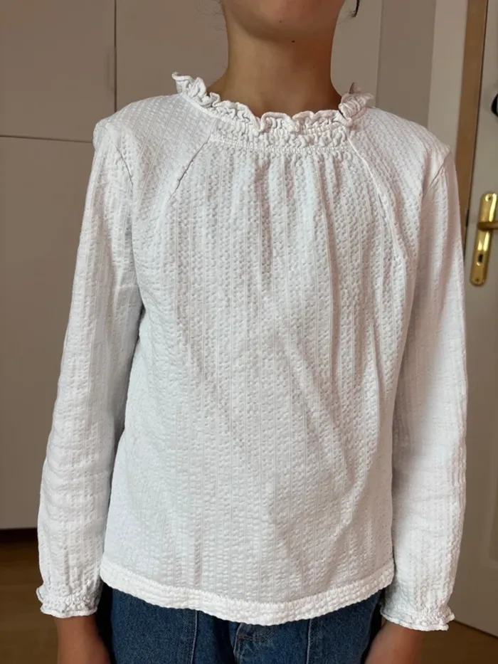 Blouse fille blanche