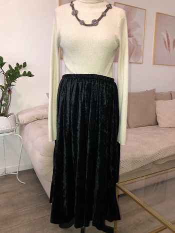 🌼Jupe longue en velours noir🌼