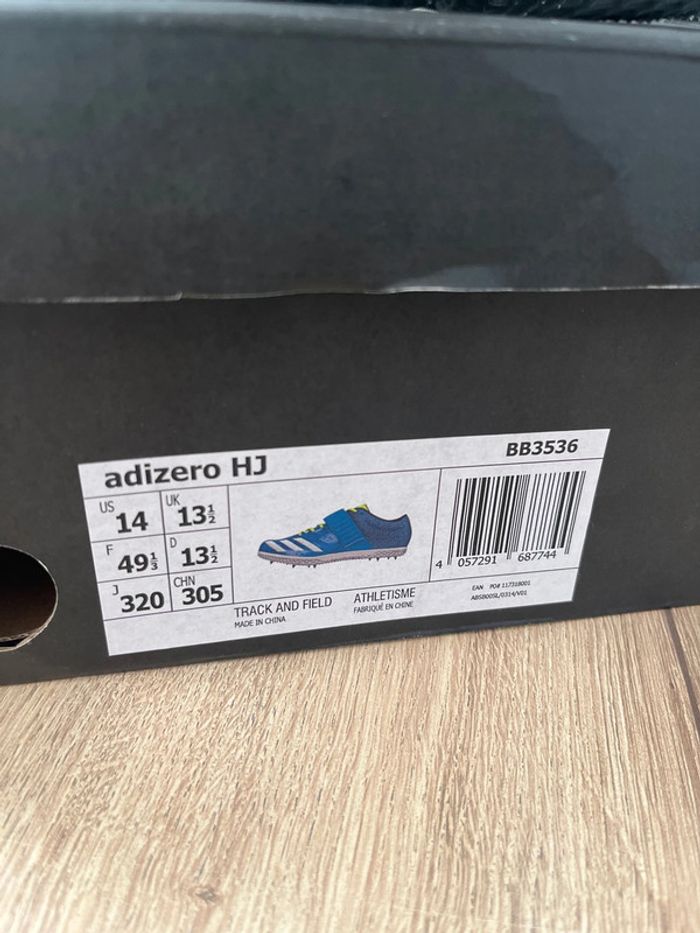 Basket athlétisme sur piste Adidas Adizero HJ BB3536 taille 49 1/3 neuve - photo numéro 2
