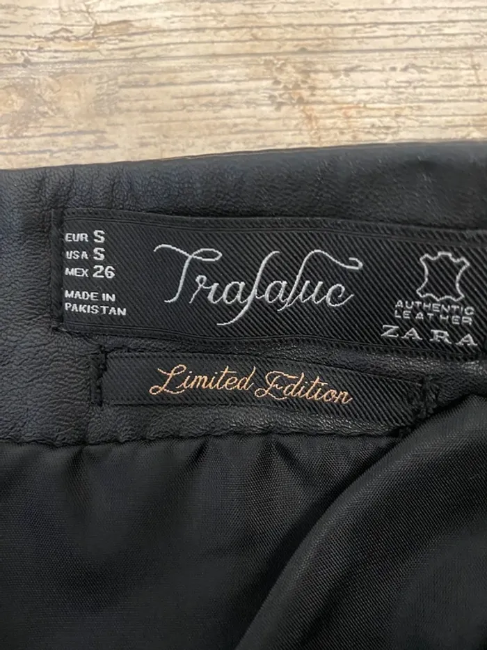 Jupe en cuir véritable Zara - photo numéro 3