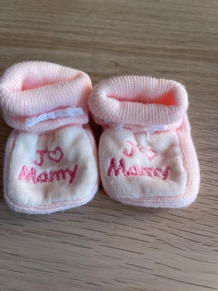 Chausson J’aime mamy / J’aime Papy Naissance - photo numéro 2