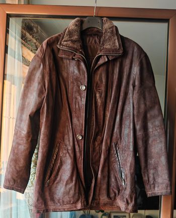 Manteau cuir marron - Taille 48