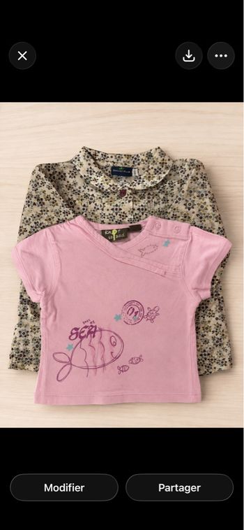Lot 2 hauts fille 