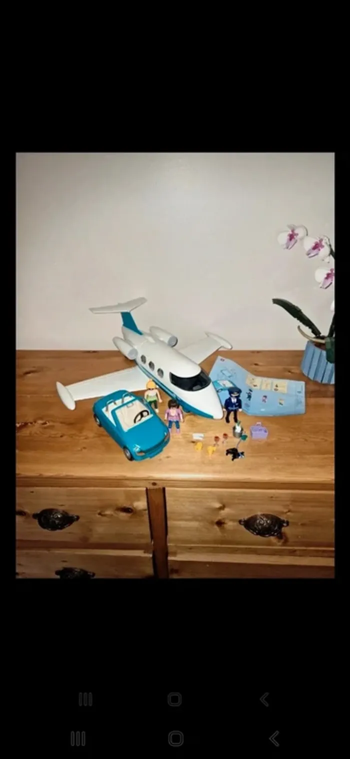 Playmobil 9504 avion + voiture
