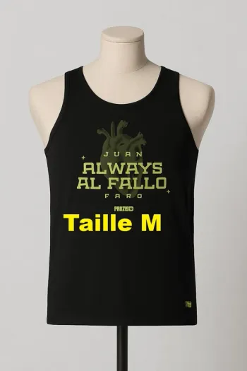 Débardeur noir motif jaune fluo Prozis Taille M