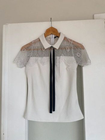 Blouse col clodine blanche