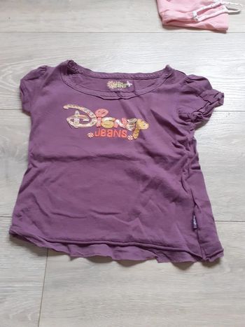 T shirt mauve Disney Jeans  taille 2/3 ans, nickel