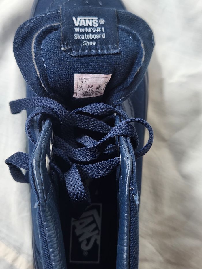 🌹👟vans sk8-hi bleu marine kids - stock très limité ! - photo numéro 3