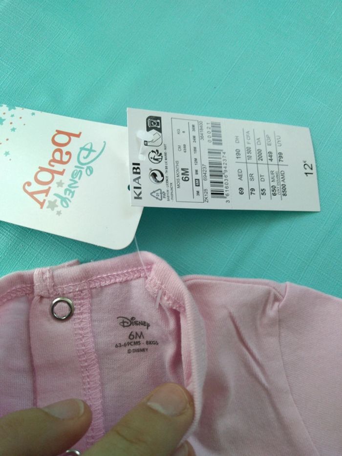 * Pyjama rose en jersey 'Disney' T6M Disney baby #1 - photo numéro 3