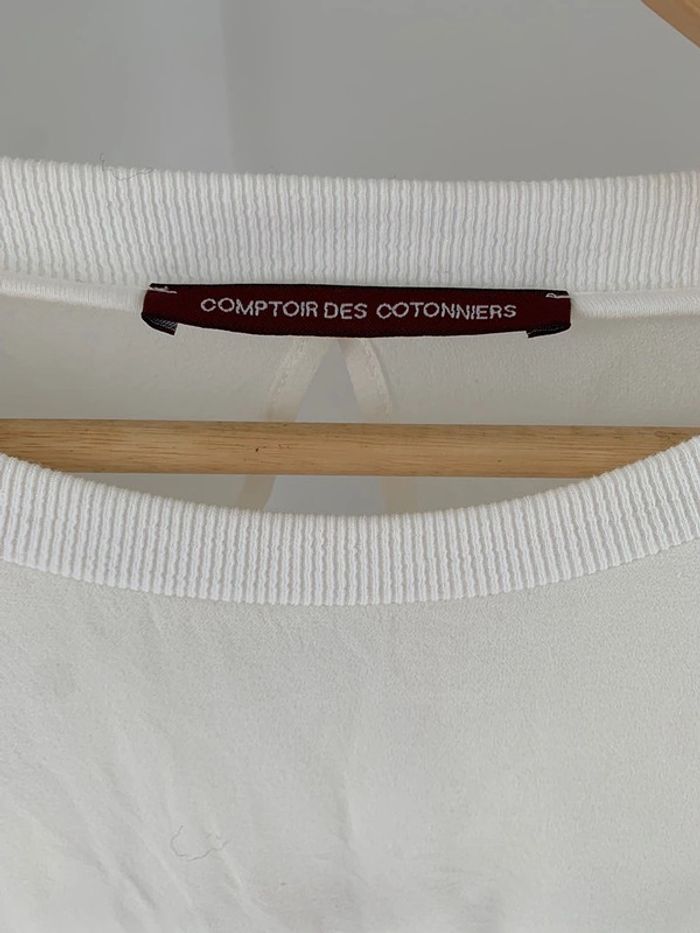 blouse Comptoir des Cotonniers blanc taille S - photo numéro 7