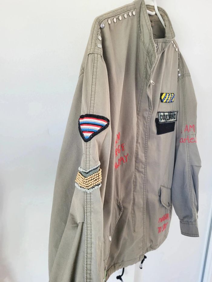 Veste Militaire Femme Bershka – Taille S – Très Bon État - photo numéro 6