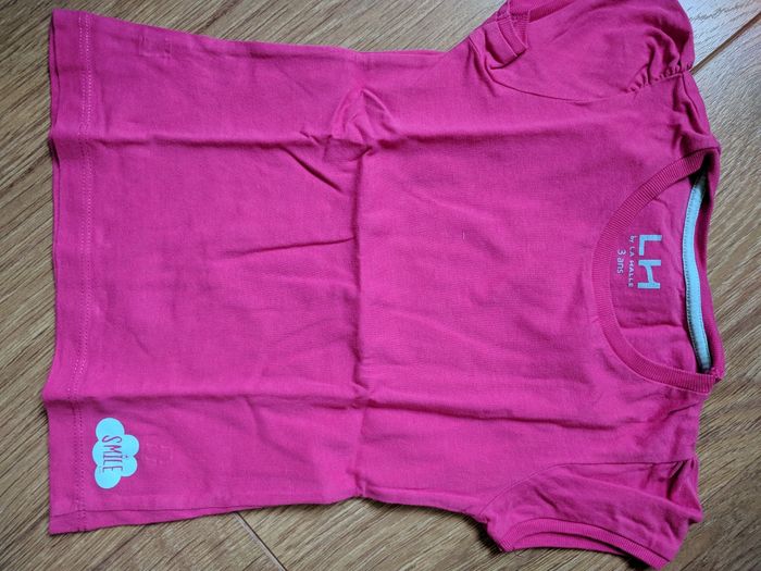 T-shirt manches courtes rose La Halle - 3 ans