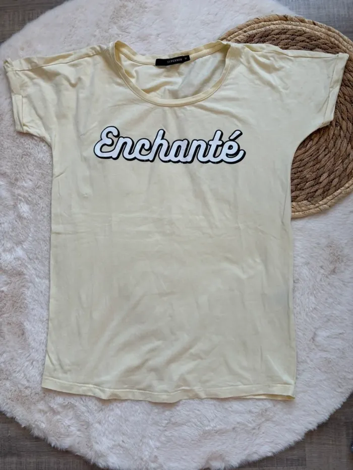 T-shirt Supermom jaune