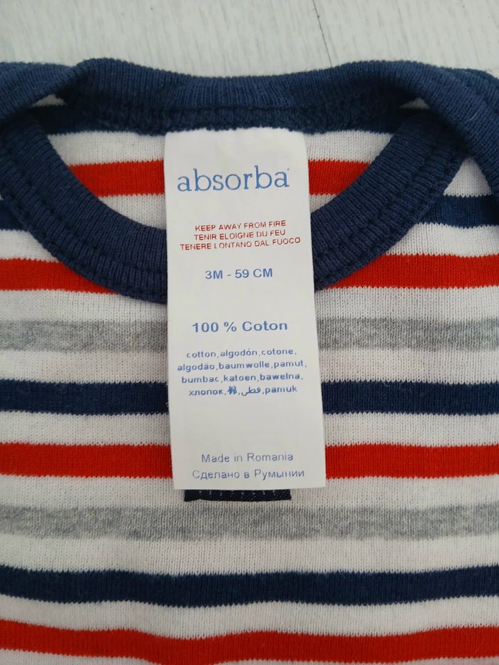 Bodys Absorba taille 3 mois Neufs - photo numéro 2