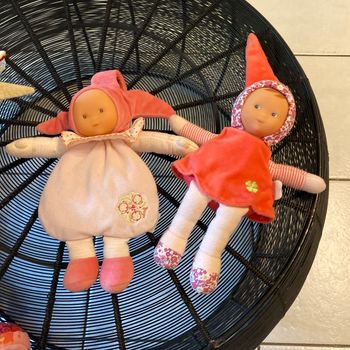 2 poupées corolle tissus façon doudou
