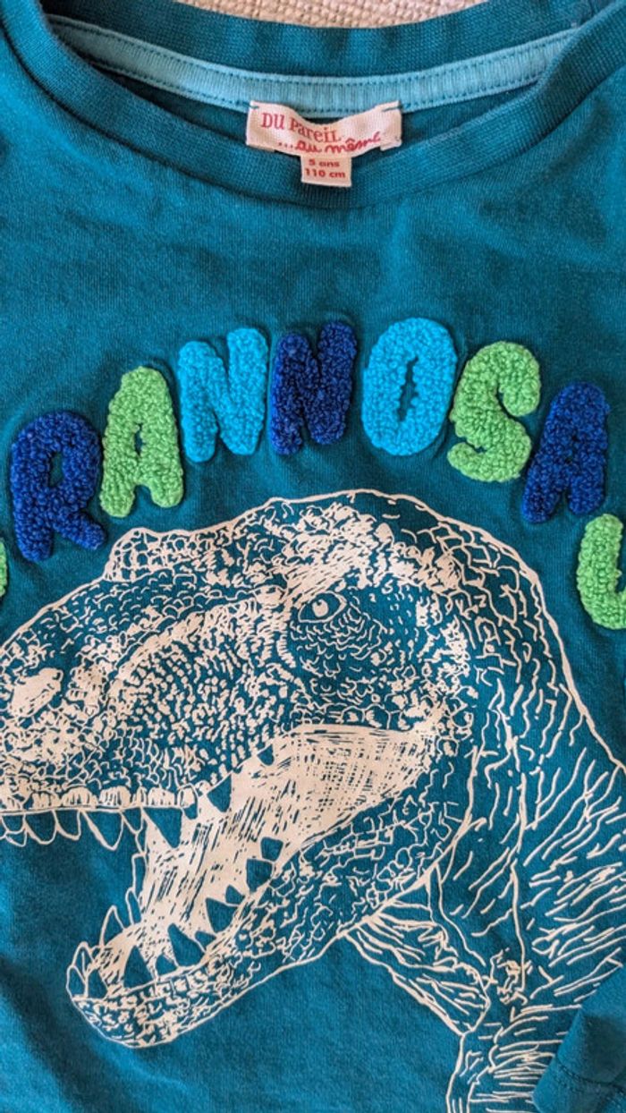 T-shirt ML dpam T-Rex dinosaure 5ans - photo numéro 2