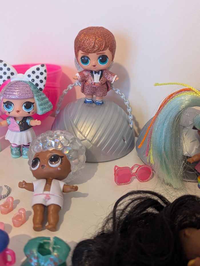 Lot de poupées lol surprise omg glitter, hairgoals, animaux et garçon - photo numéro 4