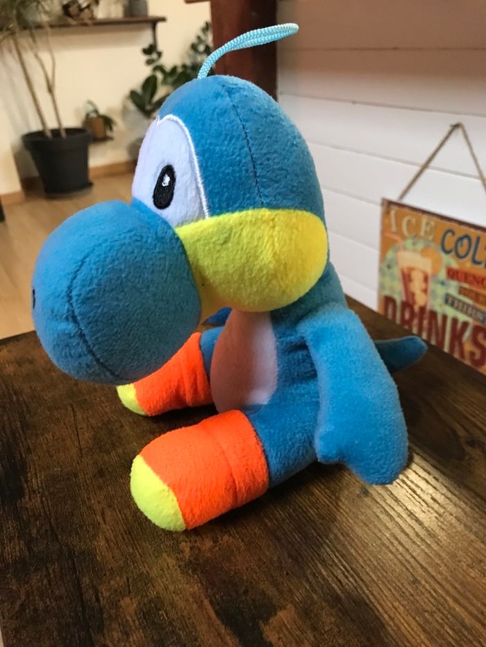 Peluche, doudou Super Mario Yoshi bleu - photo numéro 2
