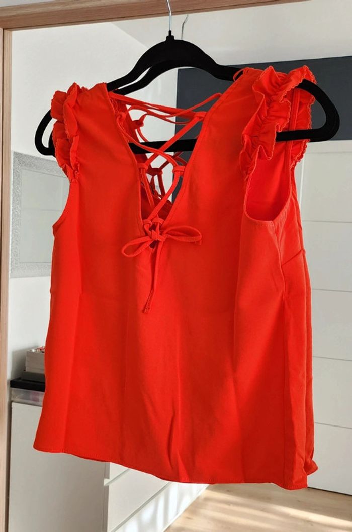 Haut manches courtes orange taille 36 Naf Naf - photo numéro 2