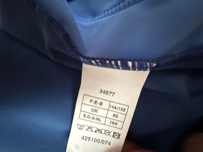 Maillot de bain, une pièce bleue blanc Taille, 14 ans/1 58 - photo numéro 7