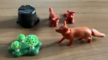 Playmobil Lot Animaux Renards Décoration Accessoires