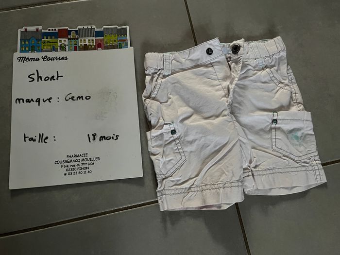 Short garçon 18 mois