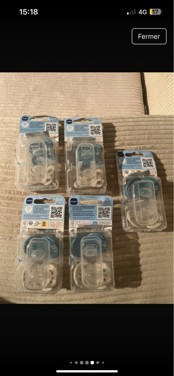 5  boîtes de tétines mam neuves - photo numéro 2