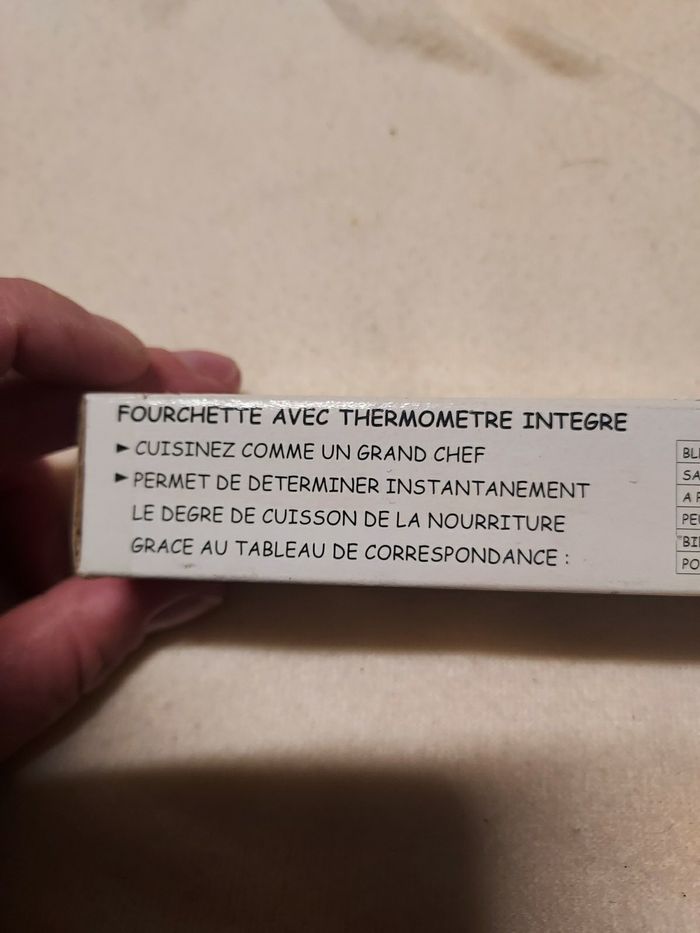 Fourchette thermomètre de cuisson. - photo numéro 2
