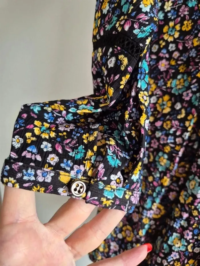 Robe d'été ZARA Taille S 36 fleuries manches longues neuve - photo numéro 7