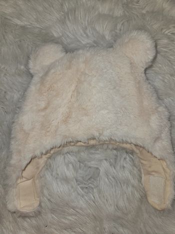 Bonnet ours crème
