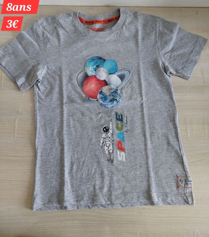 T-shirt homme dans l'espace garçon 7/8ans - photo numéro 2