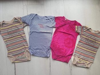 Lot de 4 bodys fille 18mois absorba dpam