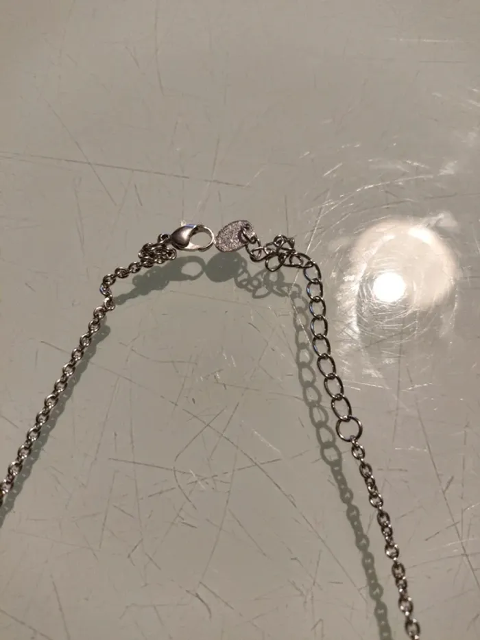 Collier pendentif hibou argenté - photo numéro 4