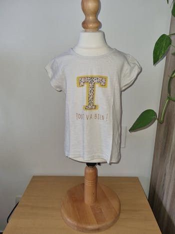 T-shirt beige chiné MC TAO 4 ans