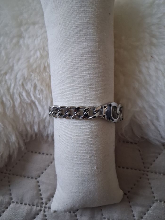 Élégant bracelet menotte homme acier inoxydable - photo numéro 4