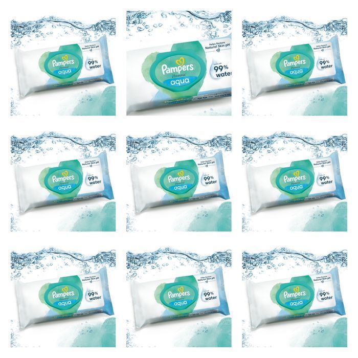 Lot de 9 paquets de Lingettes  Pampers Harmonie Aqua - photo numéro 3