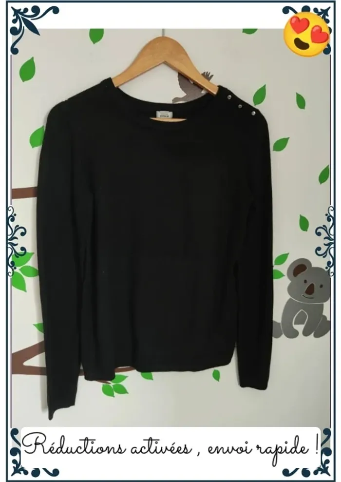 Pull noir femme - photo numéro 2