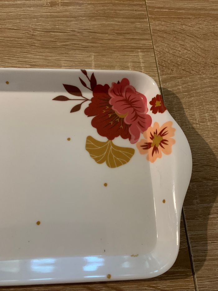 Plateau motif chouette et fleurs - photo numéro 3